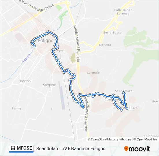 MFOSE Bus Line Map