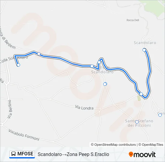 MFOSE Bus Line Map
