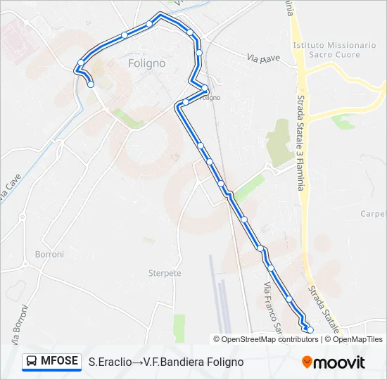 MFOSE Bus Line Map