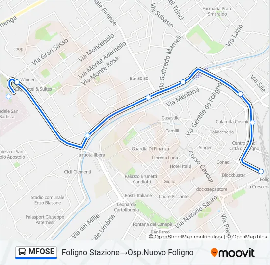 MFOSE Bus Line Map