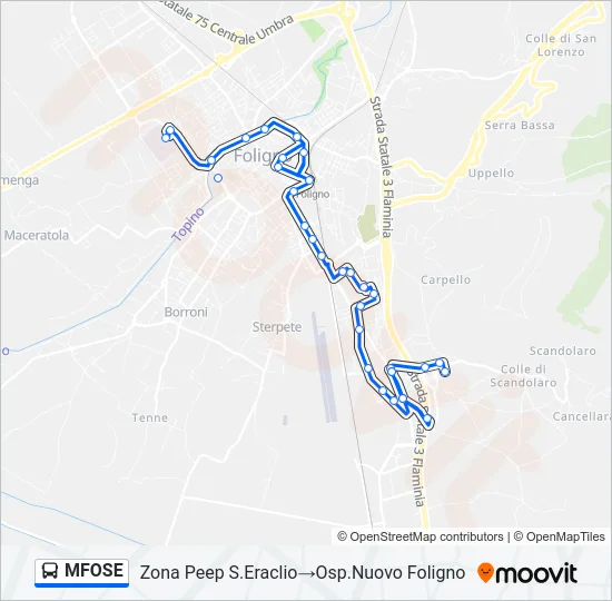 MFOSE Bus Line Map