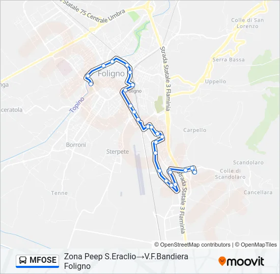 MFOSE Bus Line Map