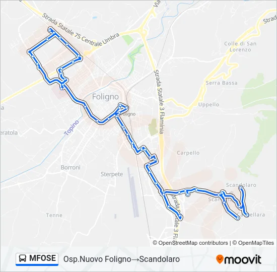 MFOSE Bus Line Map