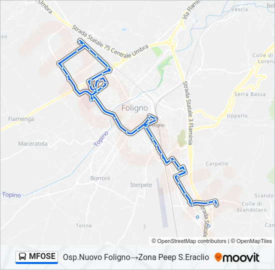 MFOSE Bus Line Map