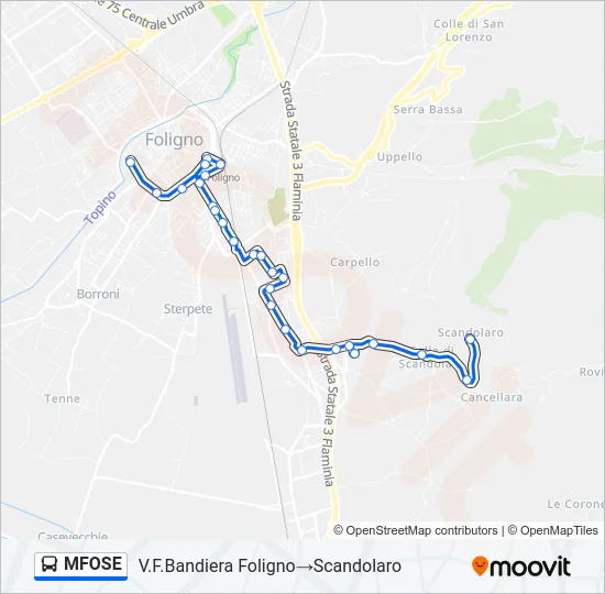 MFOSE Bus Line Map