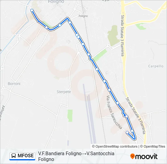 MFOSE Bus Line Map