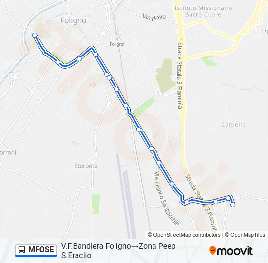 MFOSE Bus Line Map