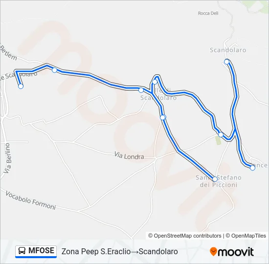 MFOSE Bus Line Map