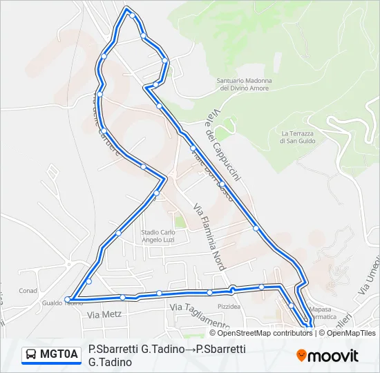 MGT0A Bus Line Map