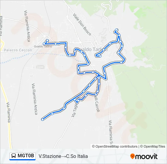 MGT0B Bus Line Map