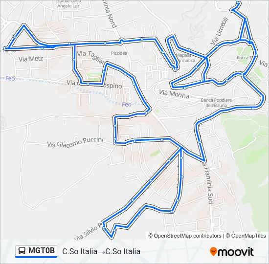 MGT0B Bus Line Map