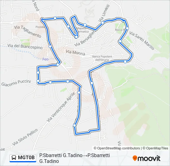 MGT0B Bus Line Map