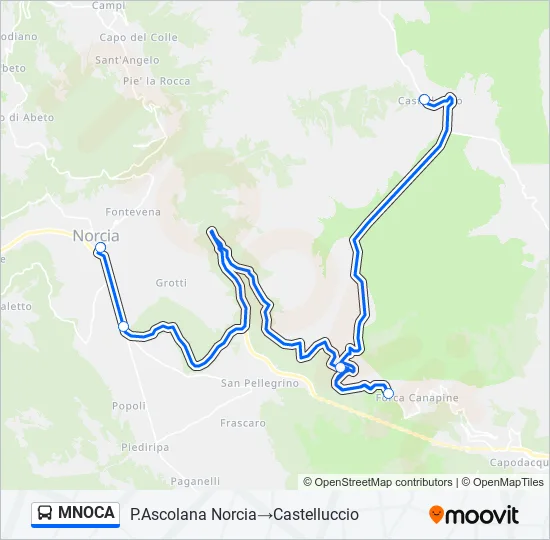 MNOCA Bus Line Map
