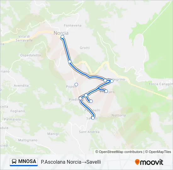 MNOSA Bus Line Map
