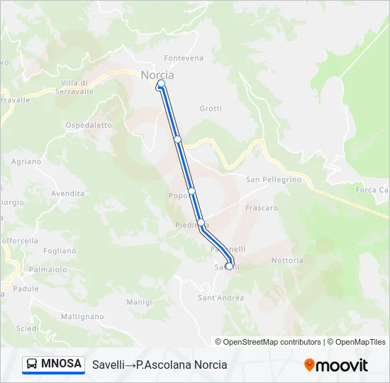 MNOSA Bus Line Map