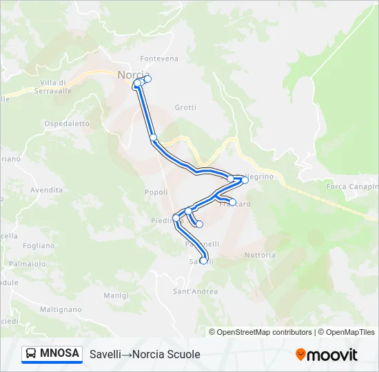 MNOSA Bus Line Map
