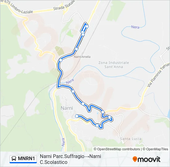 MNRN1 Bus Line Map