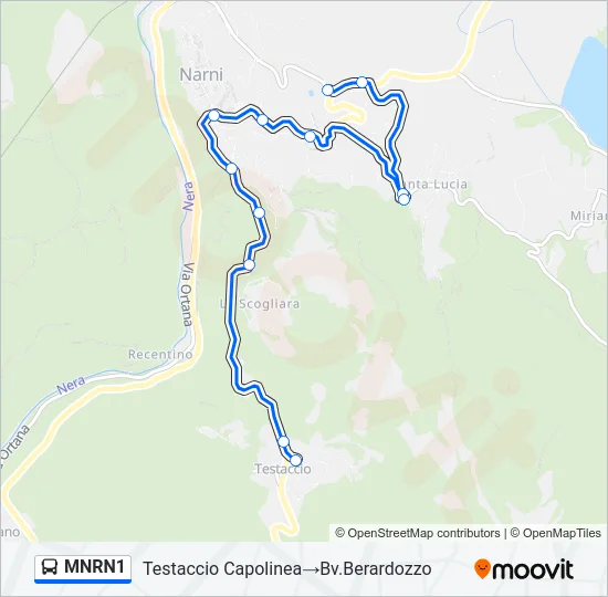 MNRN1 Bus Line Map