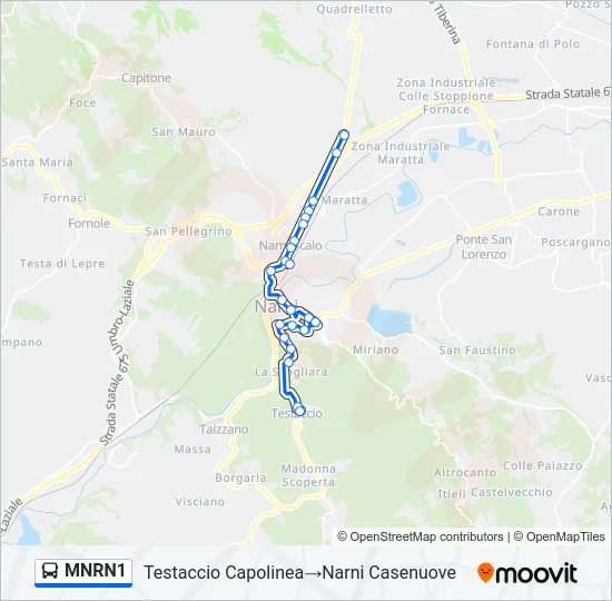 MNRN1 Bus Line Map