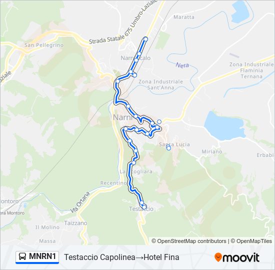 MNRN1 bus Line Map