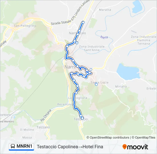 MNRN1 Bus Line Map
