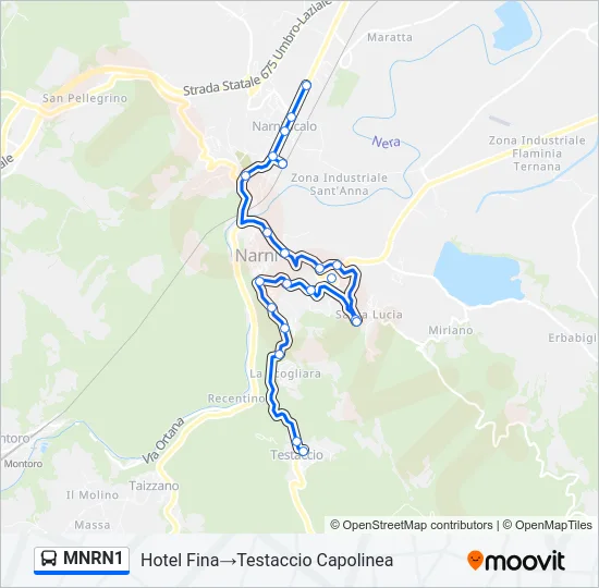 MNRN1 Bus Line Map