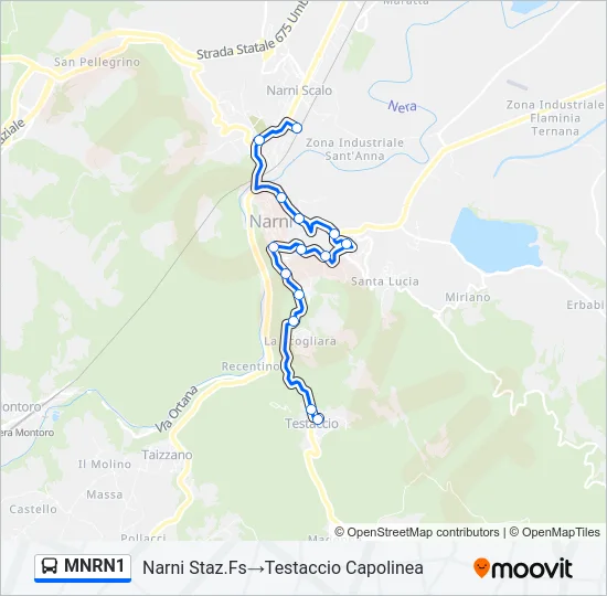 MNRN1 Bus Line Map
