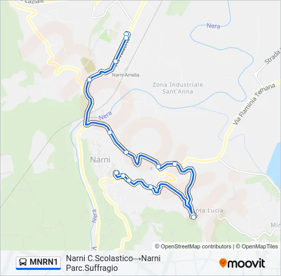 MNRN1 Bus Line Map