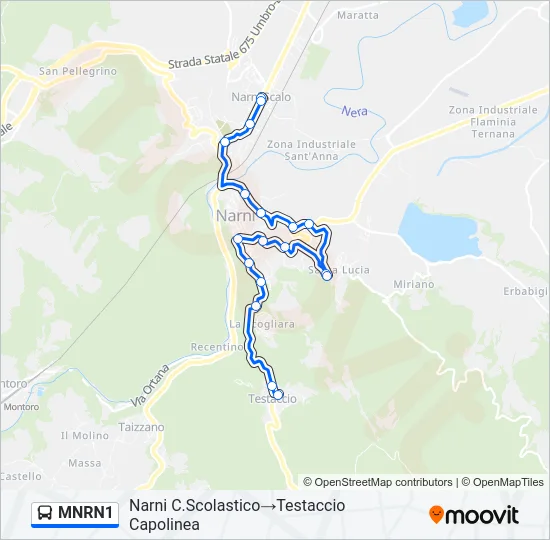 MNRN1 Bus Line Map