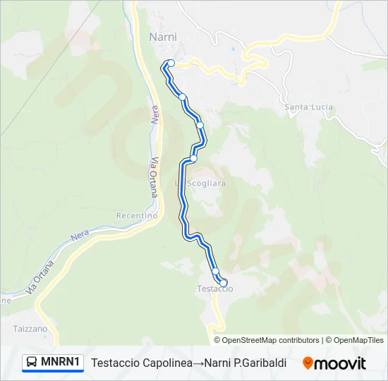 MNRN1 Bus Line Map