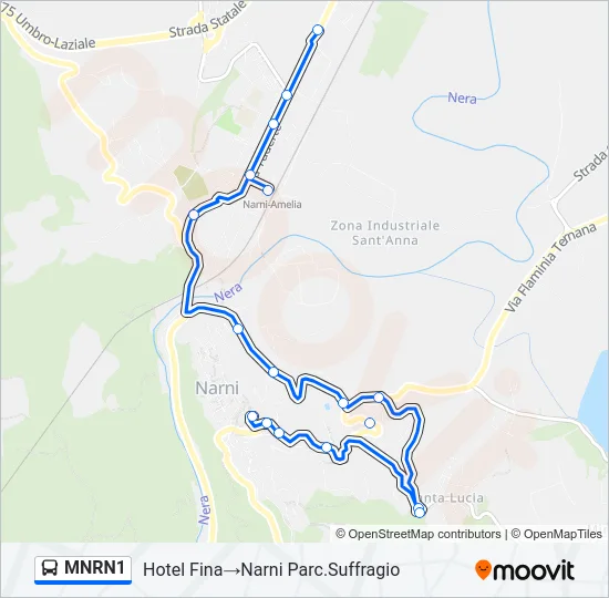 MNRN1 Bus Line Map