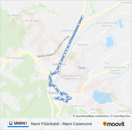 MNRN1 Bus Line Map