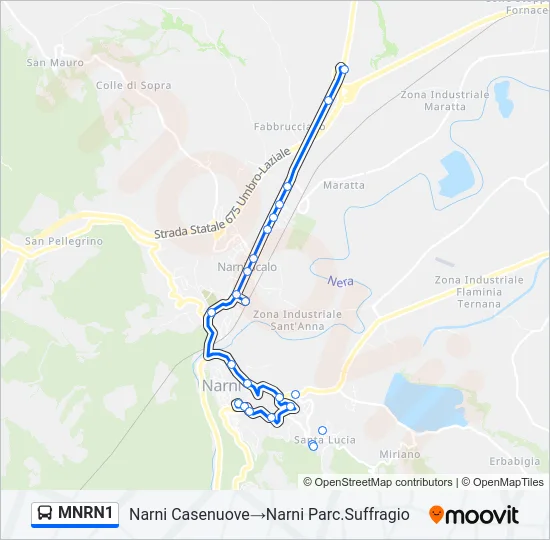 MNRN1 Bus Line Map