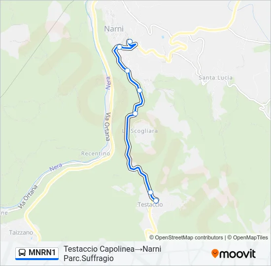 MNRN1 Bus Line Map