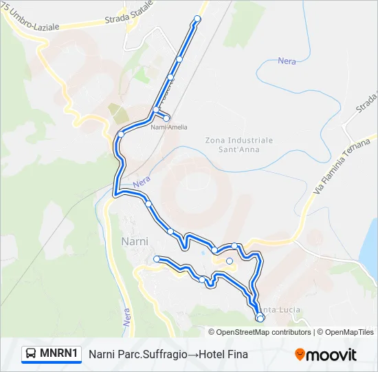 MNRN1 Bus Line Map