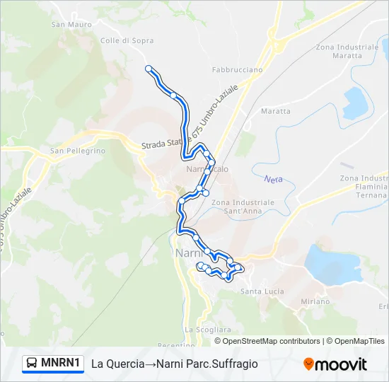 MNRN1 Bus Line Map