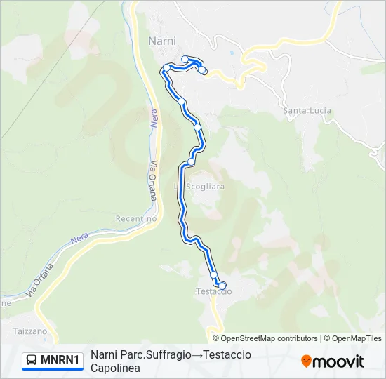 MNRN1 Bus Line Map