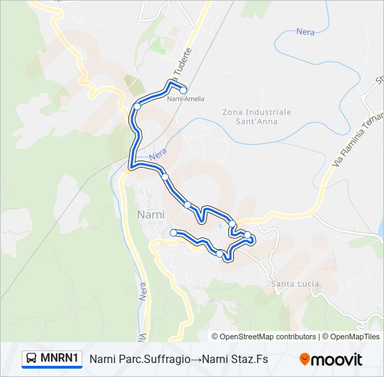 MNRN1 bus Line Map