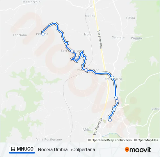 MNUCO Bus Line Map