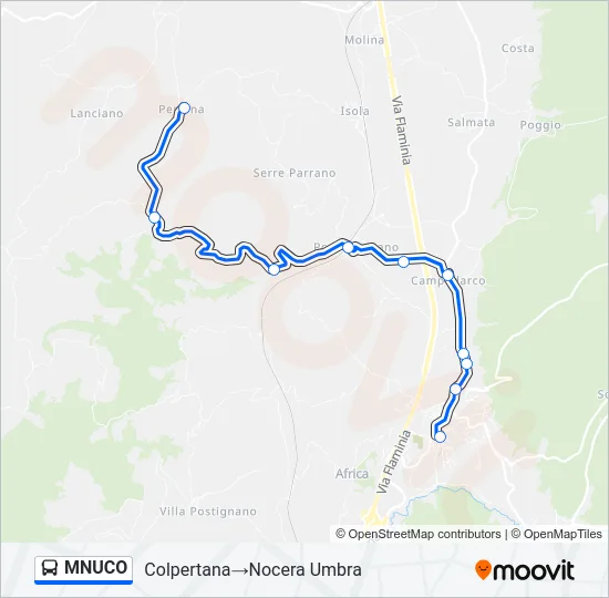 MNUCO Bus Line Map