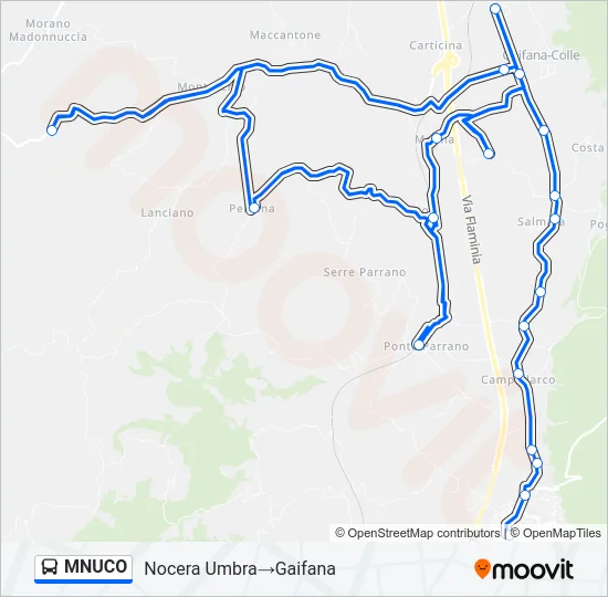 MNUCO Bus Line Map