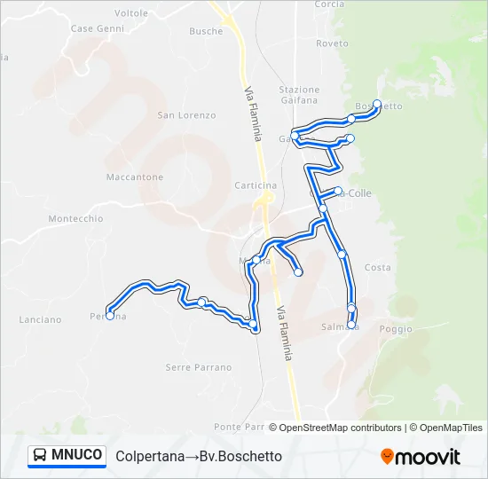MNUCO Bus Line Map