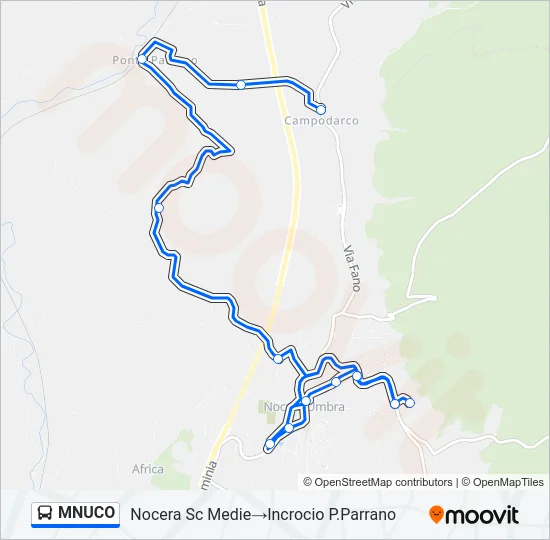 MNUCO Bus Line Map