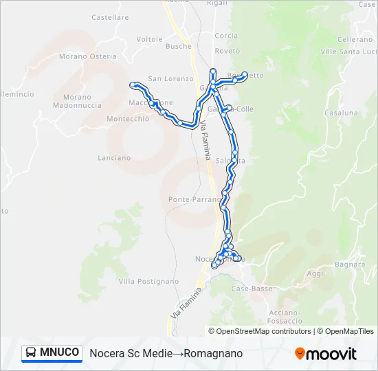 MNUCO Bus Line Map