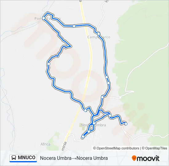 MNUCO Bus Line Map