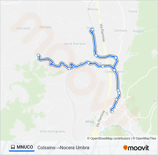 MNUCO Bus Line Map