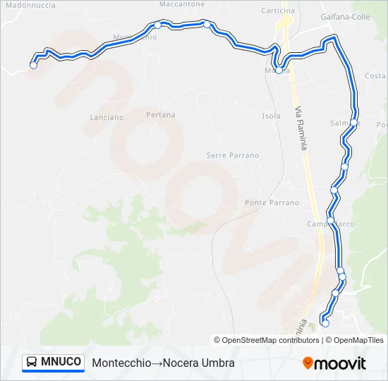MNUCO Bus Line Map