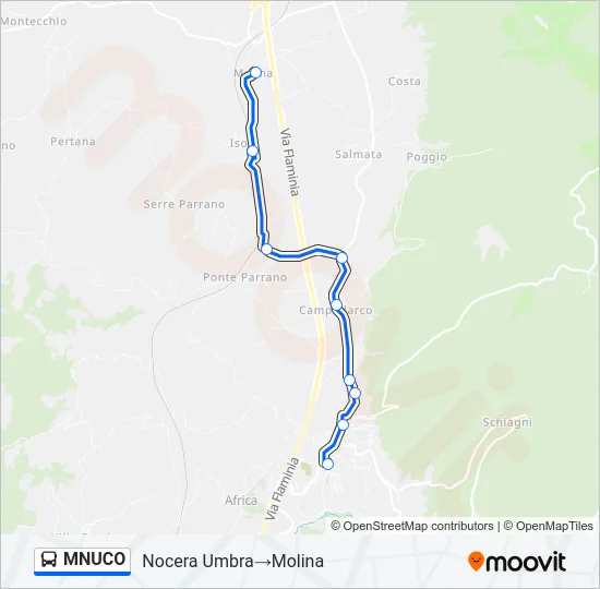 MNUCO Bus Line Map