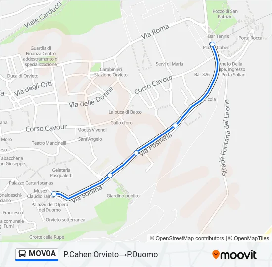 MOV0A Bus Line Map