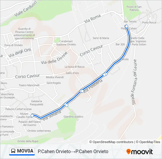 MOV0A Bus Line Map